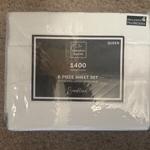 White 6-Piece 1400 Thread count Sheet Set